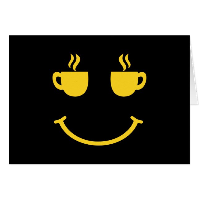 Tarjeta de saludo de sonrisa de la Copa del Café