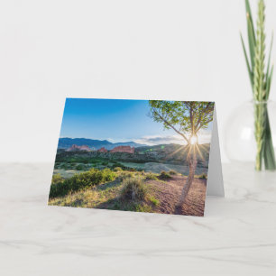 Tarjeta De Saludo De Sunburst De Garden Of Gods Tr