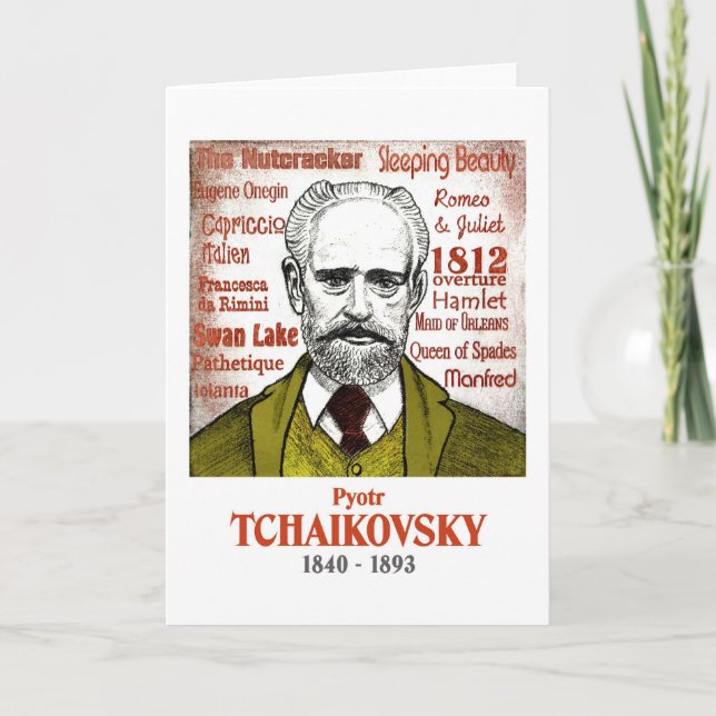 Tarjeta de saludo de Tchaikovsky (Anverso)