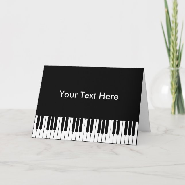 Tarjeta de saludo de teclado Piano (Anverso)