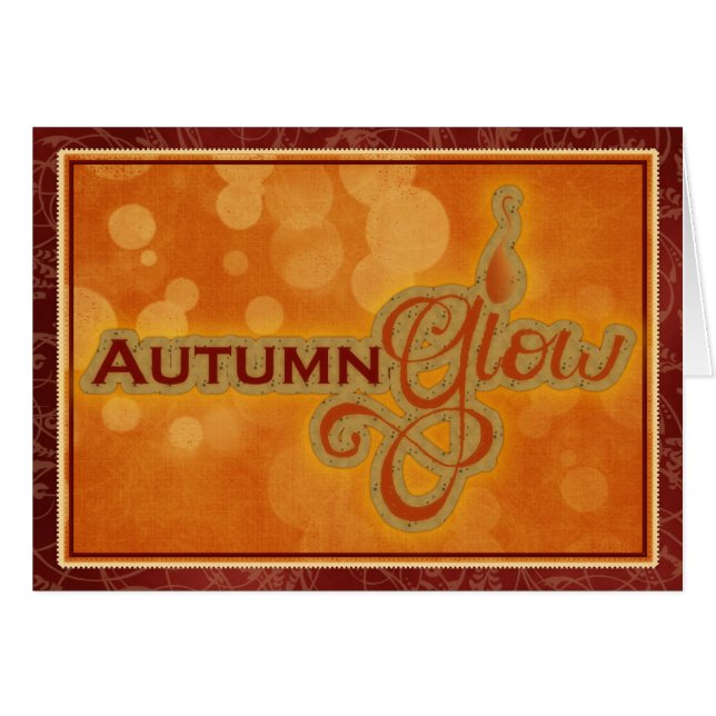 Tarjeta de saludo de temporada de otoño Glow Fall (Anverso (Horizontal))
