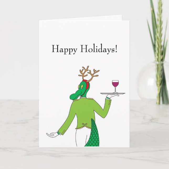 Tarjeta de saludo de temporada para brindar (Anverso)