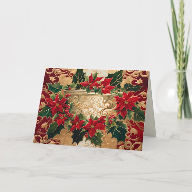 tarjeta de saludo de tiempo de los navidades (Anverso)