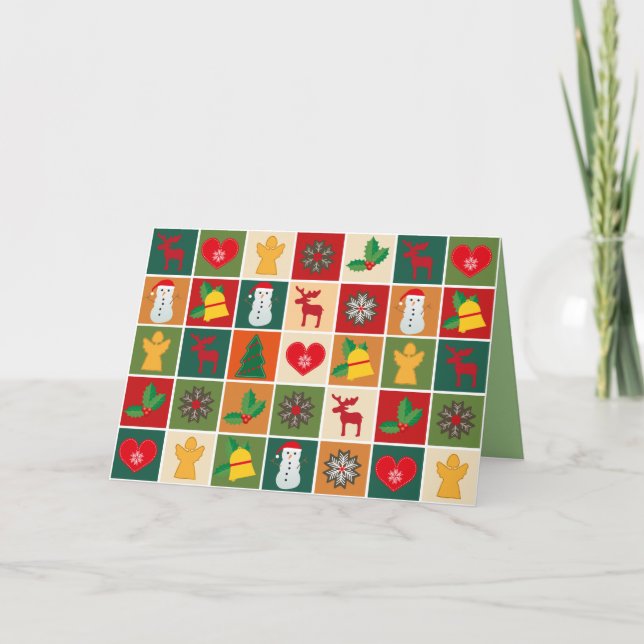 tarjeta de saludo de tiempo de los navidades (Anverso)