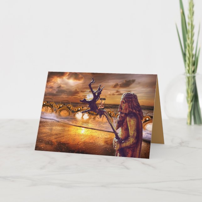 tarjeta de saludo de tiempo del padre (Anverso)