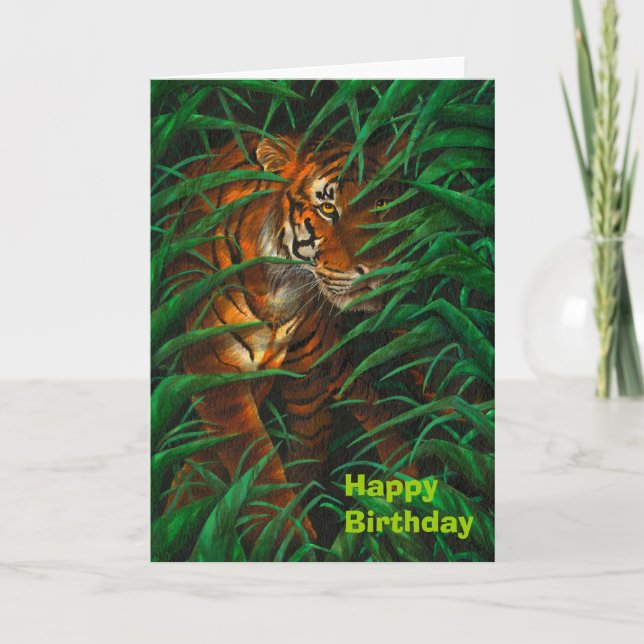 Tarjeta de saludo de tigre (Anverso)