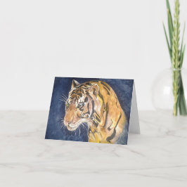 Tarjeta de saludo de tigre