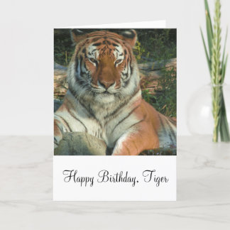 Tarjeta de saludo de tigre siberiana