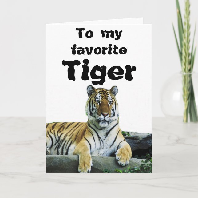 Tarjeta de saludo de tigres (Anverso)