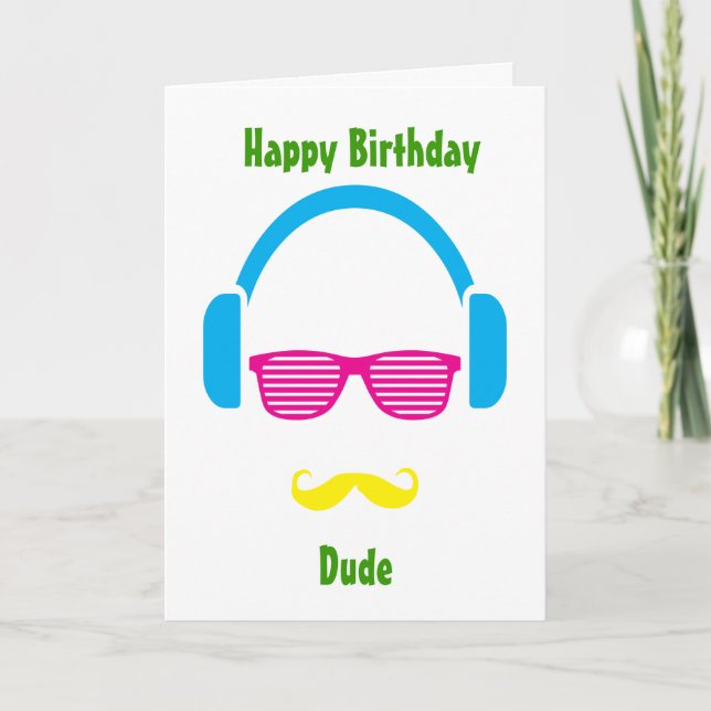 Tarjeta de saludo de tipo hipster (Anverso)