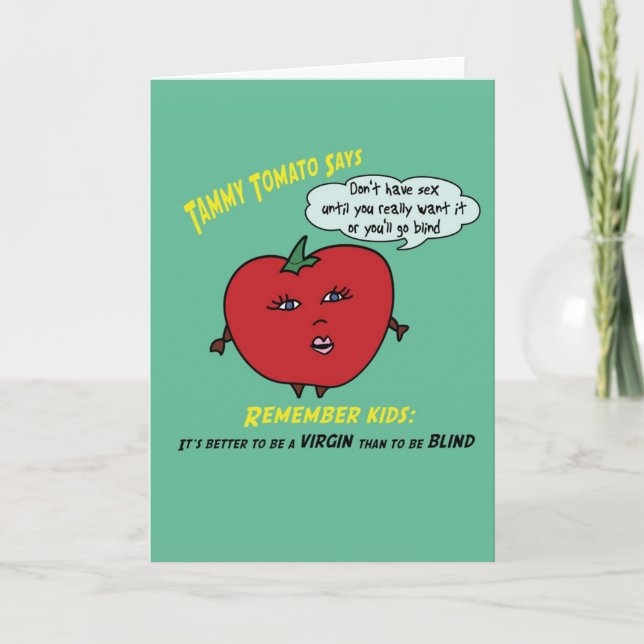 Tarjeta de saludo de Tomate Tammy (Anverso)
