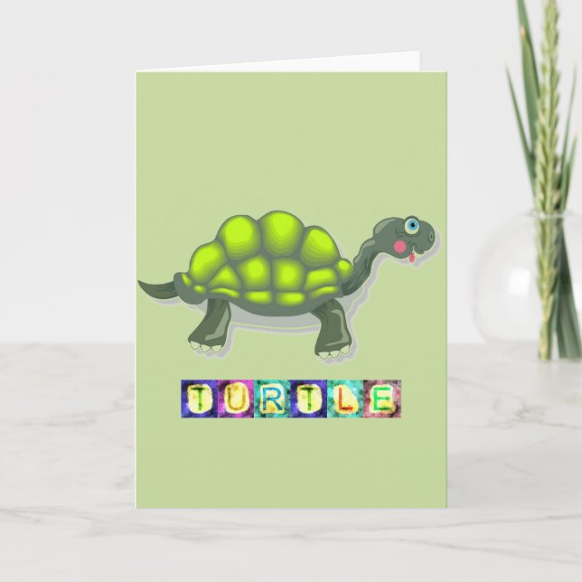 Tarjeta de saludo de tortuga (Anverso)