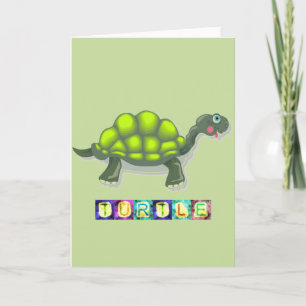 Tarjeta de saludo de tortuga