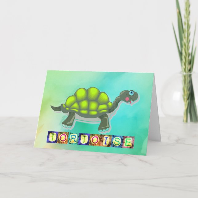 Tarjeta de saludo de tortuga (Anverso)