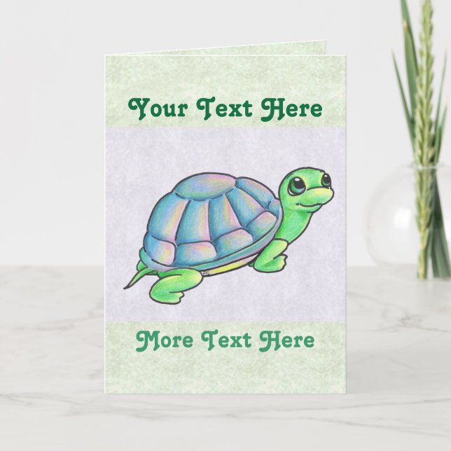 Tarjeta de saludo de tortuga (Anverso)