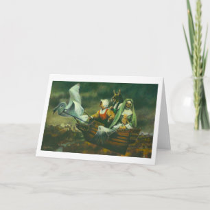 Tarjeta de saludo de tres brujas