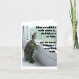 Tarjeta de saludo de Triste Hipster Turtle