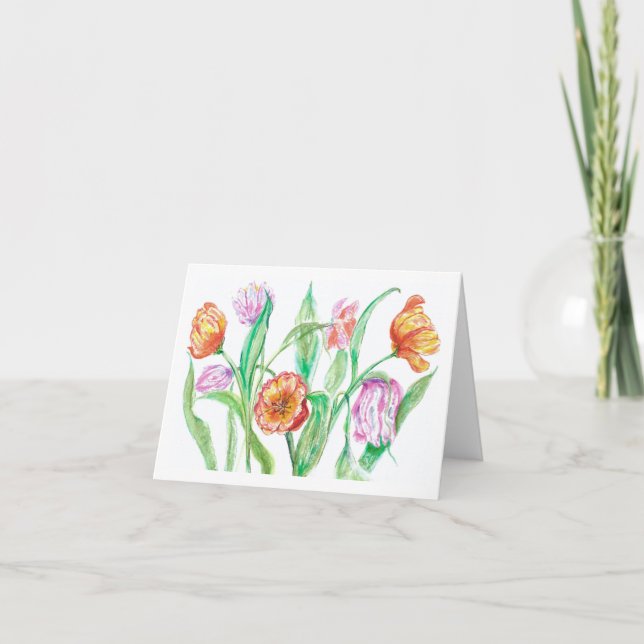 Tarjeta de saludo de Tulip de Kim Lester (Anverso)