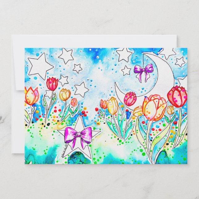 Tarjeta de saludo de tulipán (Anverso)