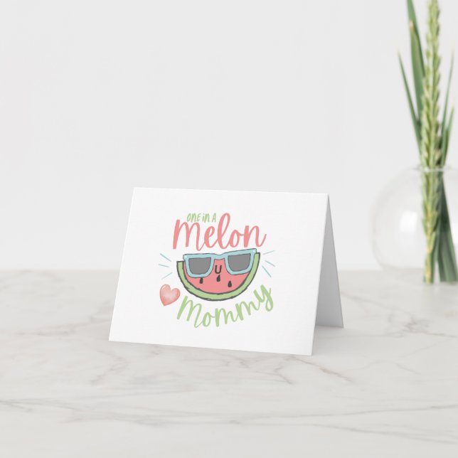 Tarjeta De Saludo De Una Mami De Melón (Anverso)