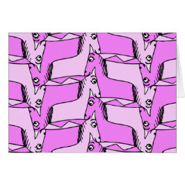 Tarjeta de saludo de Unicornios Rosados