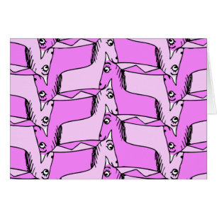 Tarjeta de saludo de Unicornios Rosados