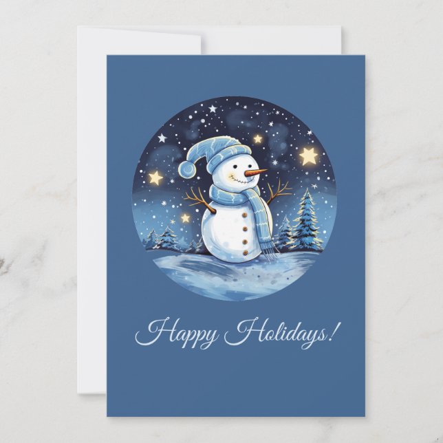 Tarjeta de saludo de vacaciones de invierno de Sno (Anverso)
