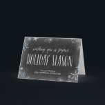 Tarjeta de saludo de vacaciones de negocios con co<br><div class="desc">Difunde alegría esta temporada navideña con estas modas y elegantes tarjetas de vacaciones de los diseños de pulpa Naranja. El color de fondo se puede personalizar en línea o visitar orangepulpdesign.com para obtener más colores disponibles. Colores personalizados y elementos coincidentes disponibles bajo petición. Póngase en contacto con nosotros para obtener...</div>