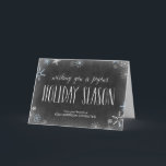 Tarjeta de saludo de vacaciones de negocios con co<br><div class="desc">Difunde alegría esta temporada navideña con estas modas y elegantes tarjetas de vacaciones de los diseños de pulpa Naranja. El color de fondo se puede personalizar en línea o visitar orangepulpdesign.com para obtener más colores disponibles. Colores personalizados y elementos coincidentes disponibles bajo petición. Póngase en contacto con nosotros para obtener...</div>