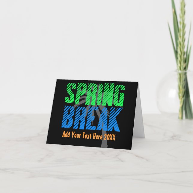 Tarjeta de saludo de vacaciones de primavera, text (Anverso)