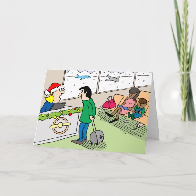 Tarjeta de saludo de vacaciones de viaje (Anverso)