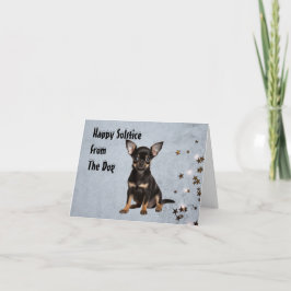 Tarjeta de saludo de vacaciones del perro