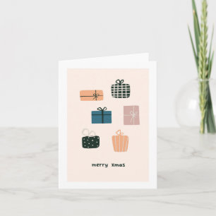 Tarjeta de saludo de vacaciones dibujada a mano