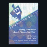 Tarjeta de saludo de vacaciones DREIDEL Hanukkah S<br><div class="desc">¡Todos mis diseños son piezas de arte originales de ONE-OF-A-KIND diseñadas por mí! ¡Sólo los puedes encontrar aquí! La mayoría se crean con Adobe Illustrator o Adobe Photoshop. Otros son objetos únicos pintados a mano en acuarela, aguijón y tinta india. Todos los colores de fondo, fuentes y texto pueden cambiarse...</div>