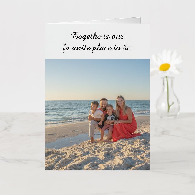 Tarjeta de saludo de vacaciones para personalizado (Flor pequeña)