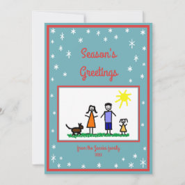 Tarjeta de saludo de vacaciones plana personalizad