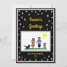 Tarjeta de saludo de vacaciones plana personalizad