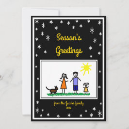 Tarjeta de saludo de vacaciones plana personalizad