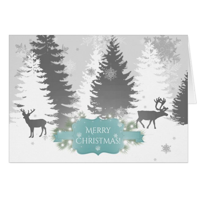 Tarjeta de saludo de vacaciones Winter Wonderland  (Anverso (Horizontal))