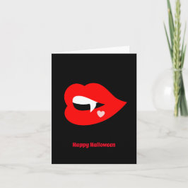 Tarjeta de saludo de Vampire Lip Halloween