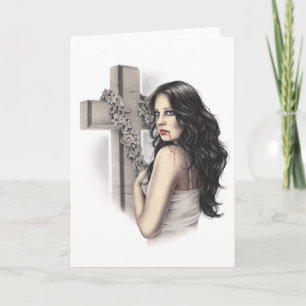Tarjeta de saludo de vampiros de Sinner imperdonab