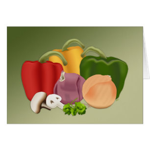 Tarjeta de saludo de Veggies