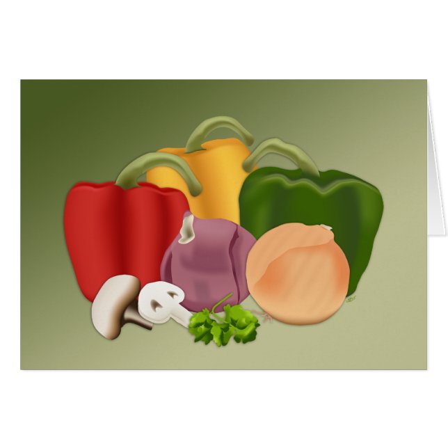 Tarjeta de saludo de Veggies (Anverso (Horizontal))