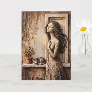 Tarjeta de saludo de ventana matutina Quiet Studio