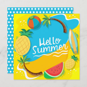 Tarjeta de saludo de verano de Beach Days Hello