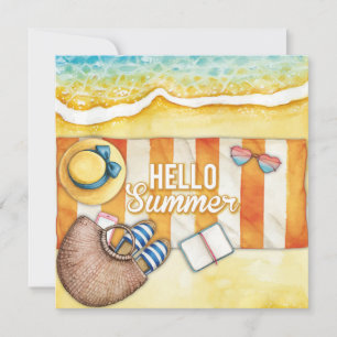 Tarjeta de saludo de verano de Beach Days Hello