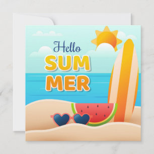 Tarjeta de saludo de verano de Beach Days Hello