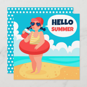 Tarjeta de saludo de verano de Beach Days Hello