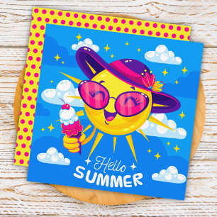 Tarjeta de saludo de verano soleado