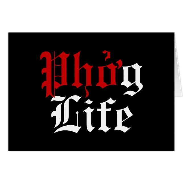 Tarjeta de saludo de vida Phở g (Anverso (Horizontal))